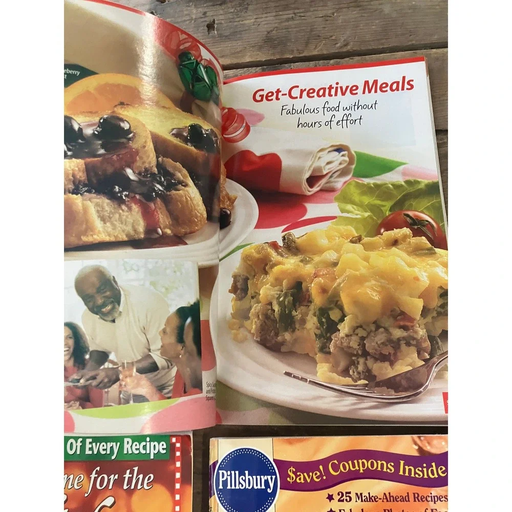 Pillsbury Classic Cookbooks Holiday Baking Entertaining Lot 4 1996-2005 Vintage